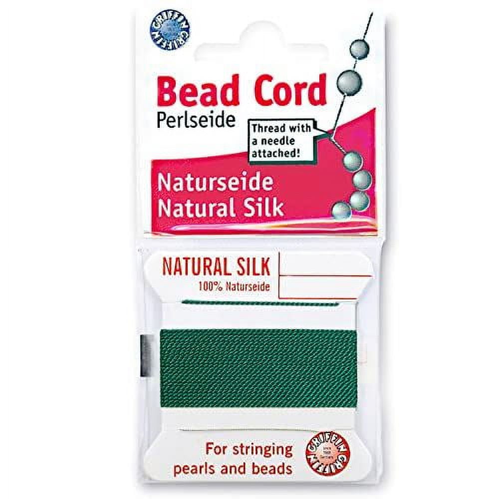 Griffin Silk Bead Cord Perlseide – Green Color – Size 12
