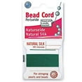 thumbnail image 1 of Griffin Silk Bead Cord Perlseide – Green Color – Size 5 (0.65mm) – 2 Meters per Card – Stainless Steel Needle Attached – for Knotting Pearls, Gemstones, Crystals and Beads, 1 of 5