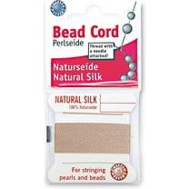 Griffin Silk Bead Cord Perlseide - Light Pink Color – Size 2 (0.45mm) – 2 meters per card – Stainless Steel Needle Attached – For Knotting Pearls, Gemstones, Crystals and Beads