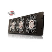 Griffin Studio Rackmount Triple Cooling Fan, Black