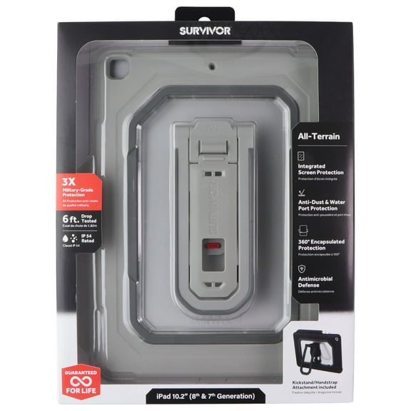 Griffin Survivor All-Terrain Case for Apple iPad 10.2in (8th/7th Gen) - Gray