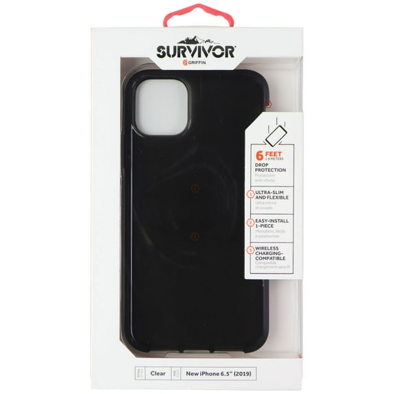Griffin Survivor Clear GIP-026-BLK Case for Apple iPhone 11 Pro Max - Black