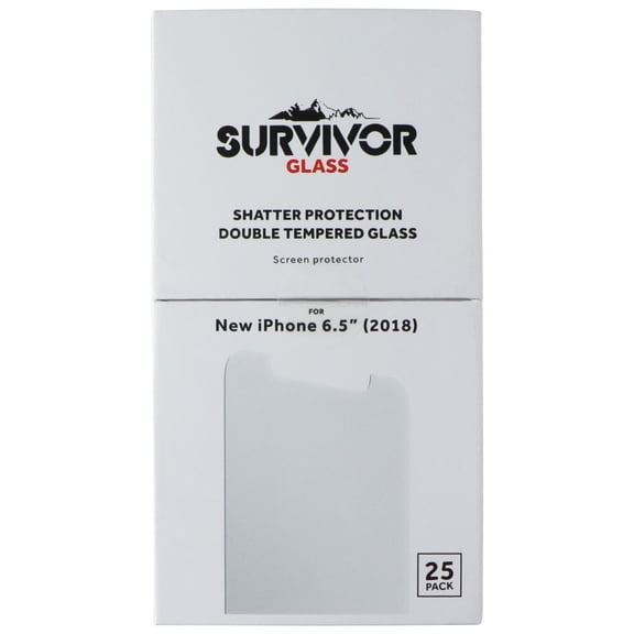 Griffin Survivor Glass Screen Protector for Apple iPhone XS Max- 25 Pack