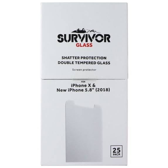 Griffin Survivor Glass Screen Protectors for iPhone 11 Pro / XS / X - 25 Pack