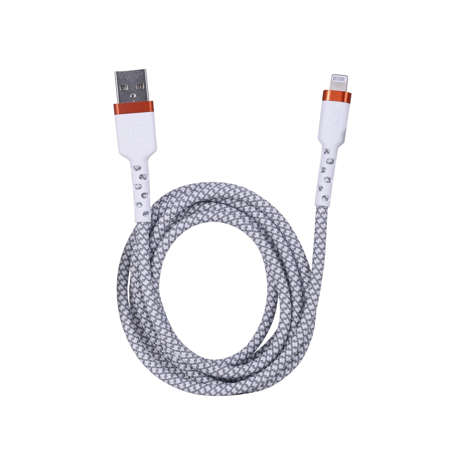 Griffin Ultra Durable 6FT Lightning to USB-A Charge & Sync Cable with Velcro Strap for iPhone, iPad, iPod, Fast Charging, Durable Nylon Braided, Apple Lightning Cable