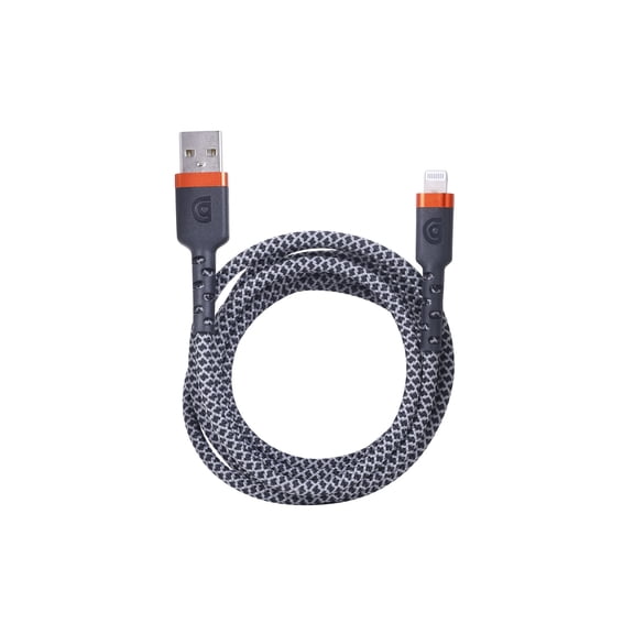 Griffin Ultra Durable 6FT Lightning to USB-A Charge & Sync Cable with Velcro Strap for iPhone, iPad, iPod, Fast Charging, Durable Nylon Braided, Apple Lightning Cable
