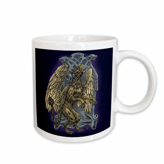 3drose, Griffin - Winged Mythical Fantasy Creature with Crest, 11oz Mug