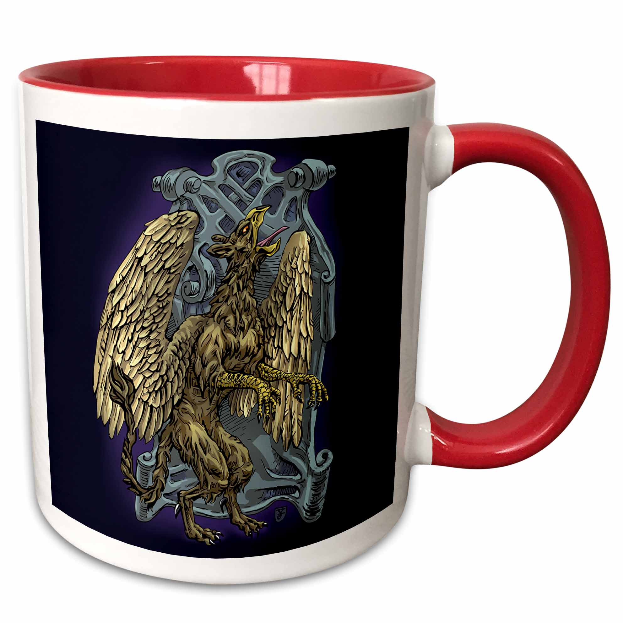 3drose, Griffin - Winged Mythical Fantasy Creature with Crest, 15oz Two ...