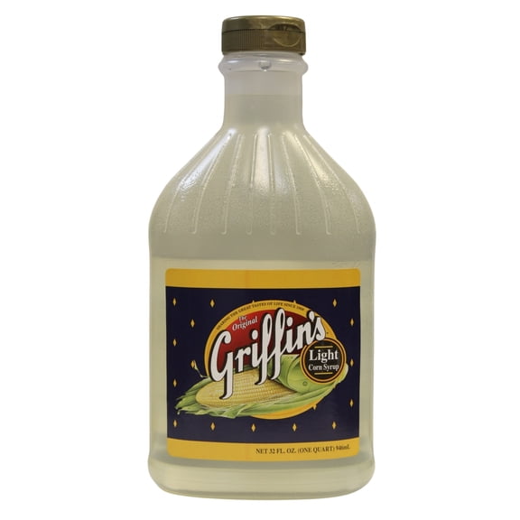 Griffin's Light Corn Syrup 32 fl. oz. Plastic Bottle - Kosher, Fat-Free, Allergen-Free