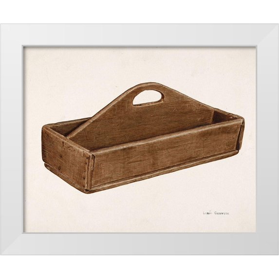 Griffith, LeRoy 14x12 White Modern Wood Framed Museum Art Print Titled - Knife Box 1940
