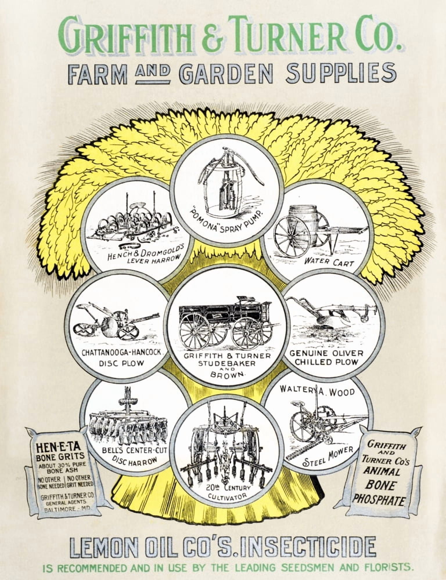 Griffith & Turner Co farm and garden supply catalog from the 20th century Canvas Art - Remsberg Inc Design Pics (13 x 17)