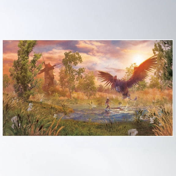 Griffon Fight Poster, 8x12 UNFRAMED