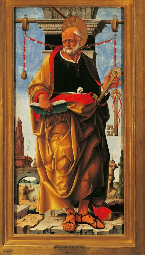 Griffoni Polyptych St Peter Canvas Art - (18 x 24)