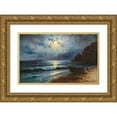 thumbnail image 1 of Grigori Ivanovitch Kapustin 18x12 Gold Ornate Wood Frame and Double Matted Museum Art Print Titled - Smugglers on the Crimean Coast, 1 of 4