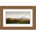 thumbnail image 1 of Grigoriy Myasoyedov 2x Matted 24x14 Gold Ornate Framed Art Print 'The road in the rye', 1 of 2