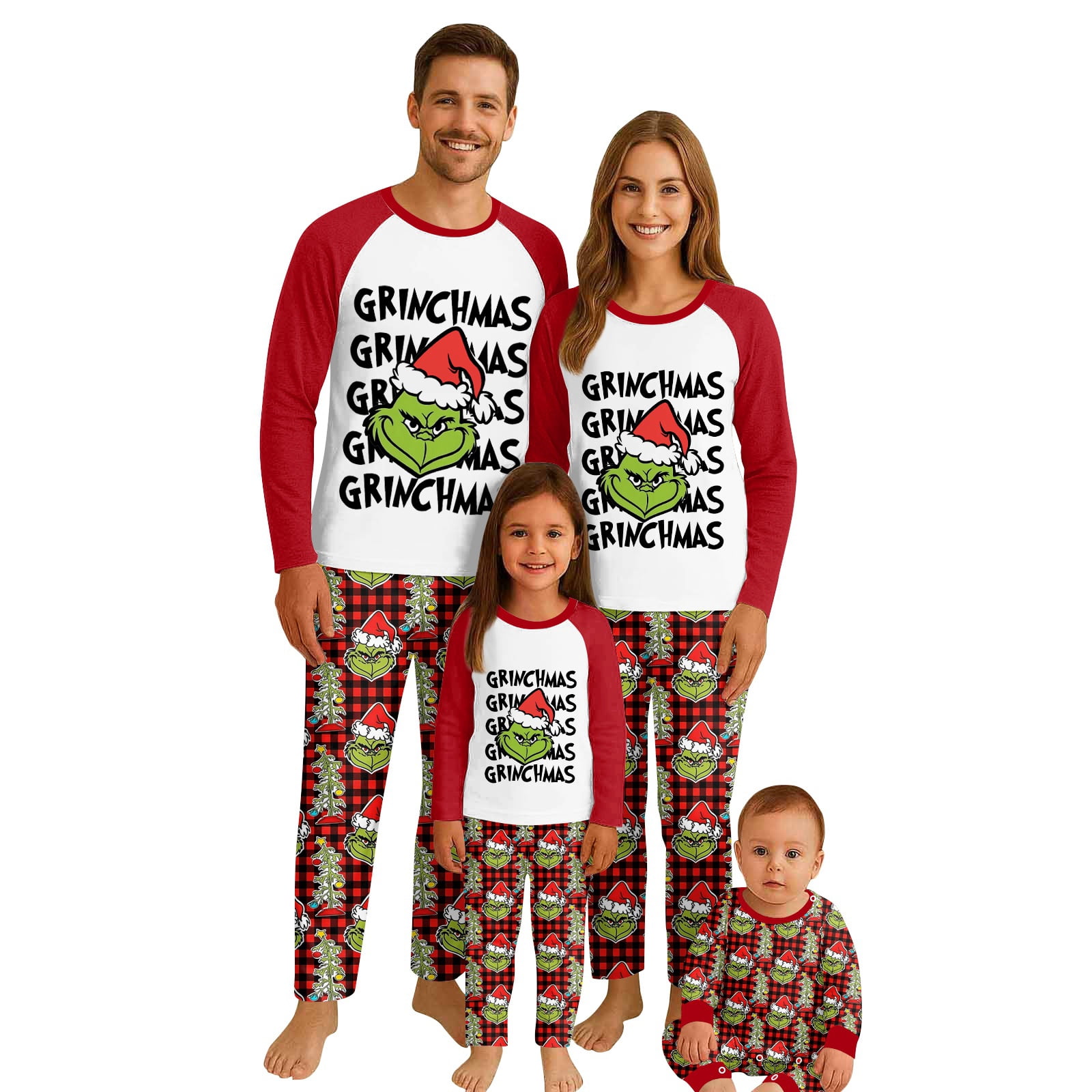 Griinch Family Pjs Matching Sets Christmas, 2Pcs Holiday Sleepwear with ...
