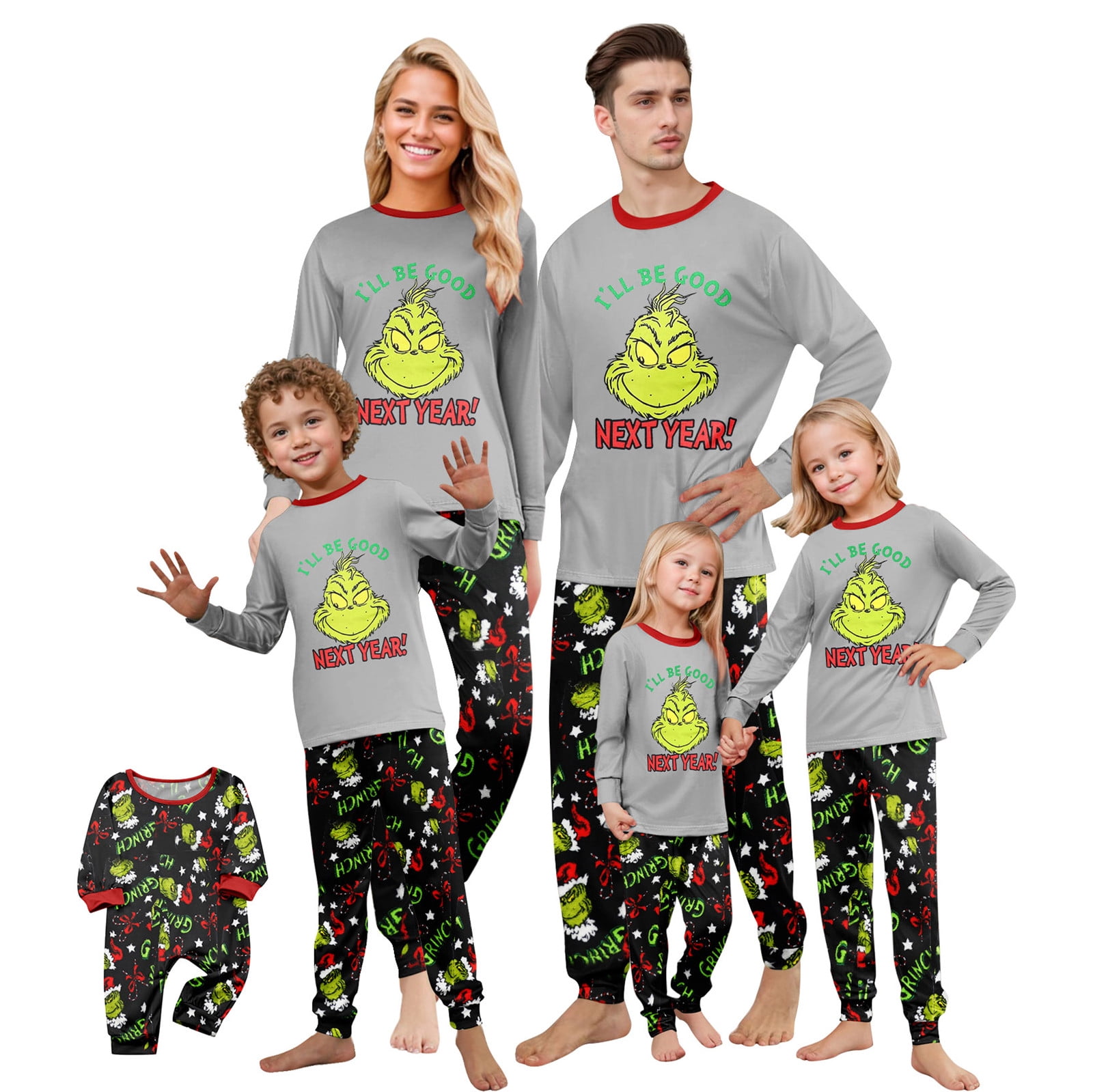 Griinchi Christmas Sleepwear Matching Sets - Christmas Family Hooded ...