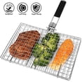 thumbnail image 1 of Grill Basket, Grill Baskets for Outdoor Grill with Detachable and Foldable Handle, Heavy Duty Grill Basket Outdoor Grill Camping BBQ Rack for Fish Vegetable, Birthday Gifts for Men Dad Husband, 1 of 8
