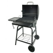 Grill Boss 23 Charcoal Barrel Grill, Adjustable Grate Large Cooking Area, Black