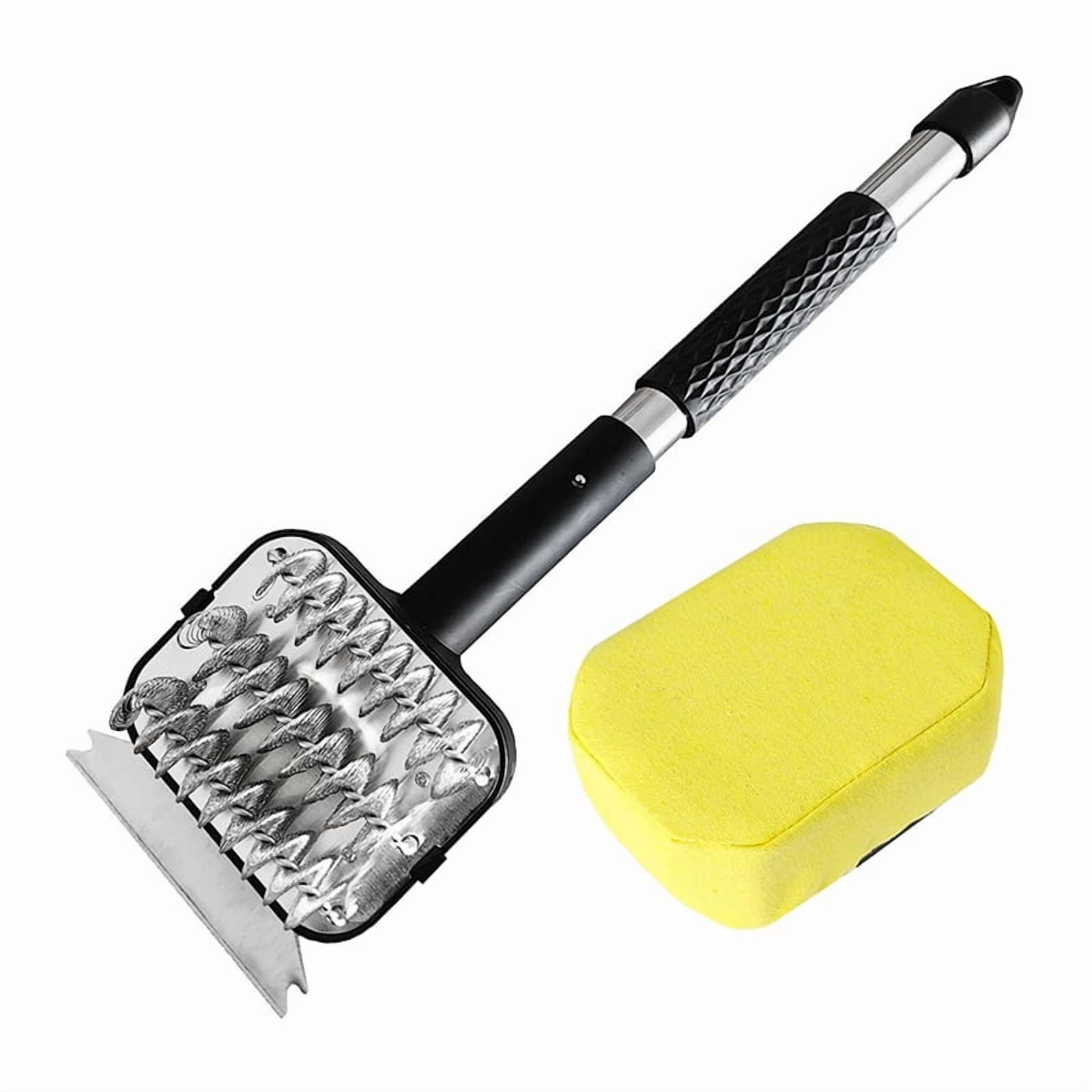 Grill Brush Grill Cleaning Brush Bristle Free Replaceable Heads Scraper Brush Safe BBQ Brush for Outdoor Cleaner Brush