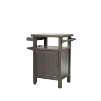 Grill Carts Outdoor with Storage and Wheels, Whole Metal Portable Table and Storage Cabinet for BBQ,Deck,Patio,Backyard