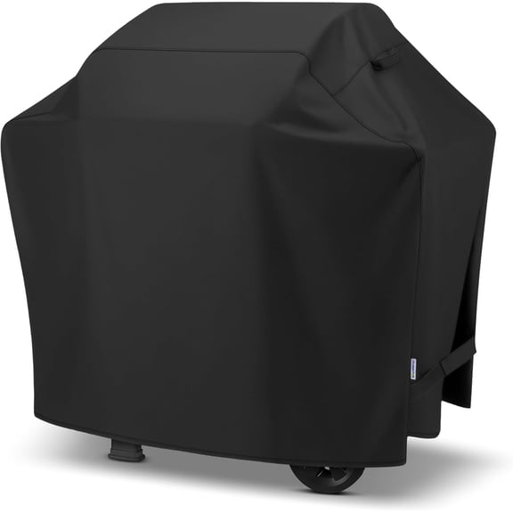 Grill Cover 50 Inch, Outdoor Heavy Duty Waterproof Barbecue Gas Cover, UV & Fade Resistant, All Weather Protection Compatible for Weber CharBroil Kenmore Nexgrill Grills and More, Black