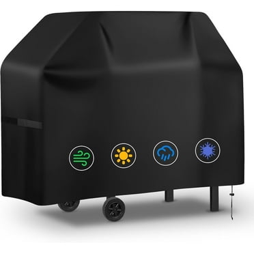 Grill Cover 52 Inch, Waterproof BBQ Cover, Anti-UV & Tear-Proof, Grill Cover for Outdoor Grill, Weather-Proof Barbecue Cover for Weber Char-Broil Brinkmann Holland JennAir and More.