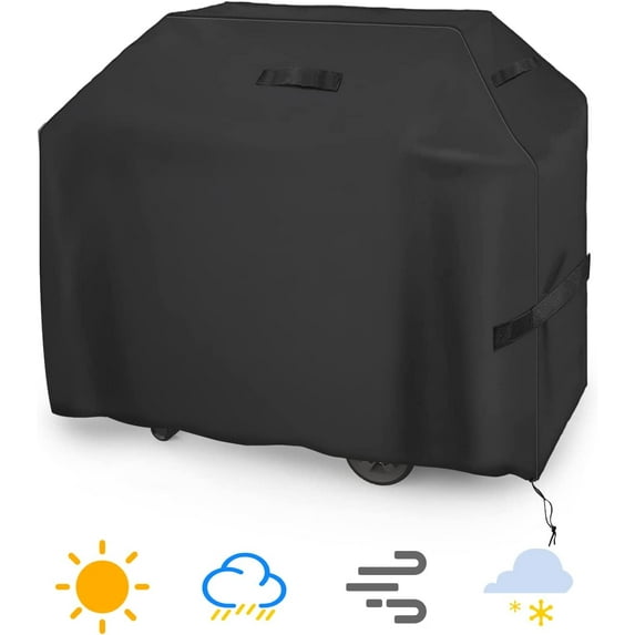 Grill Cover, 57 inch BBQ Gas Grill Cover, Waterproof,Anti-UV Material,Yayun Barbecue Hood Grill Cover Waterproof Dustproof 420D Grill Protector Outdoor BBQ, L