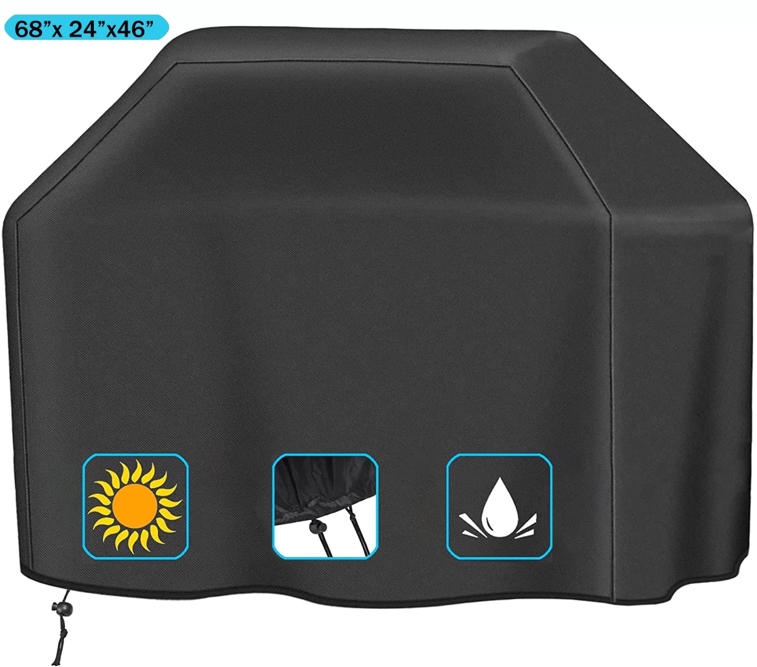 VEVOR 66 inch Grill Cover Heavy Duty BBQ Gas Grill Cover Outdoor Waterproof main image 0