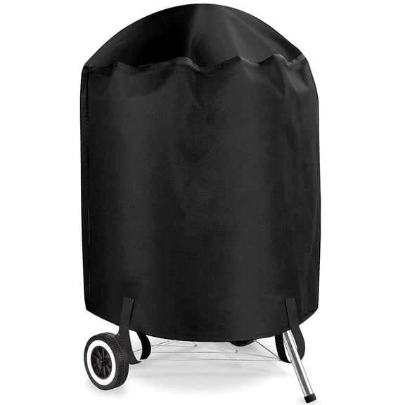 Grill Cover, BBQ Gas Grill Cover for Outdoor Grill, Waterproof, Anti-UV, Rip-Proof, Fade Resistant Material, Barbecue Cover with Hook-and-Loop Straps & Adjustable Hem Drawstring, Black