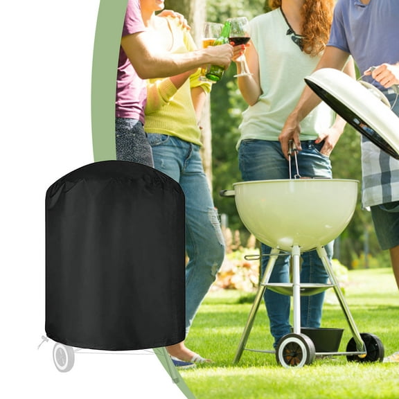 Grill Cover for Charcoal Kettle, 28/35 Inch BBQ Cover, Heavy Duty Barbecue Cover, Cloth Material, Rain Snow Sun Proof, Wind Drawstring Closure, Easy to Clean