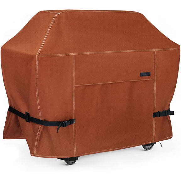 Grill Cover for Outdoor Grill 60 inch Waterproof Heavy Duty Gas BBQ Cover for Outside Weber, Char-Broil, Brinkmann, Jenn Air, Nexgrill 3-4 Burners Barbecue, Brown