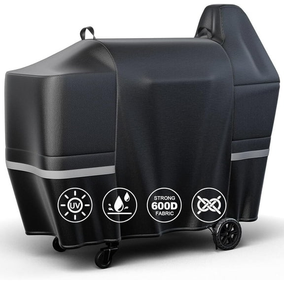 Grill Cover for Pit Boss Austin XL/Rancher XL 1000S, 1000SC, 1000SQ, 1000SC2, 1100 Pro, 1000/1100/1150 Series, Z Grill 1000 Series Wood Pellet Grills, Heavy Duty, 600D, Black