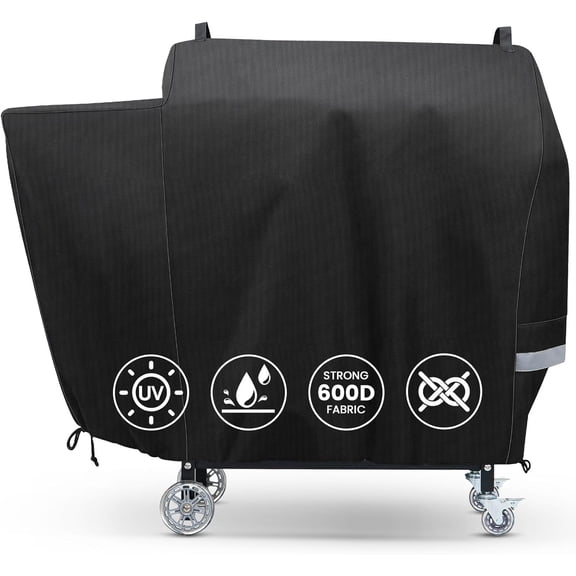 Grill Cover for Rec Tec RT-590, Recteq Deck Boss 590/800 Wood Pellet Grill - Heavy Duty Waterproof Fade Resistant Outdoor Smoker Cover with Elastic Drawstring for Rectec RT-590 Grill Accessories