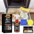 thumbnail image 1 of Grill Degreaser Spray, 100ml Fast-Acting Oven Grill Heavy-Duty Cleaner, Stubborn Stain Remover with Sponge & Cloth, No-Scrub Tool for Kitchen, BBQ & Appliance Use, 1 of 9