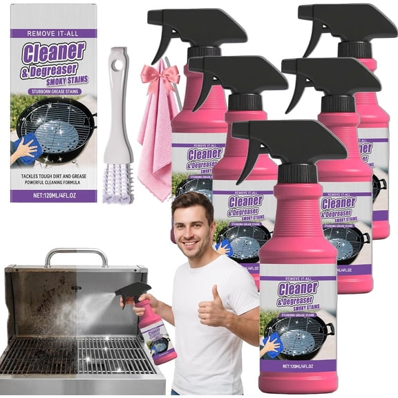 Grill Degreaser Spray 5 Pack for BBQ Cleaning