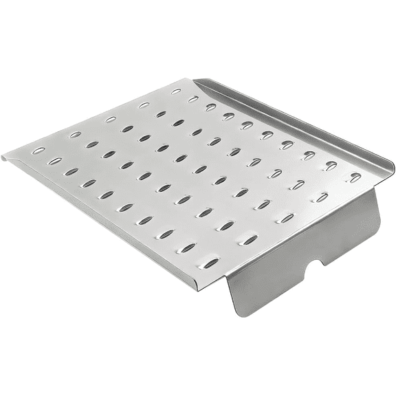 Grill Drip Pans with Heavy Duty Stainless Steel, Perforated Heat Distribution