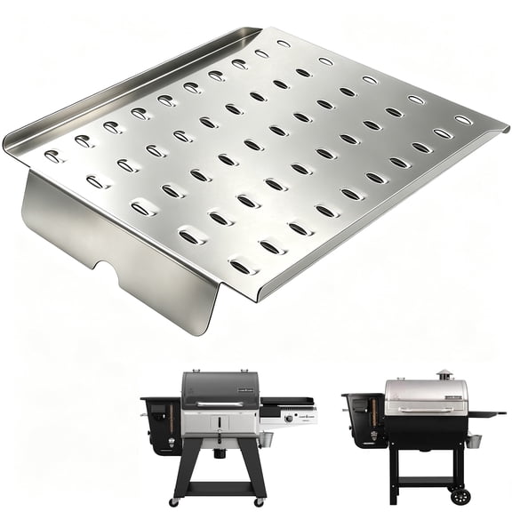 Grill Drip Tray Heat Baffle for Camp Chef 24 Series Pellet Grills, SmokePro SG 24/STX 24, Woodwind Classic 24/ SG 24/WiFi 24, BCA070/BAC012 Drip Pan Parts for Traeger Pro 20 22 575 Series