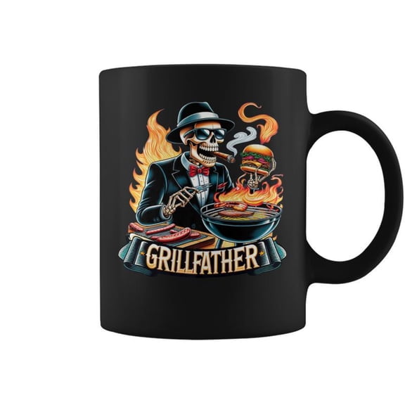 Grill Father Skeleton Dad Joke Grillfather Fathers Day Coffee Mugs
