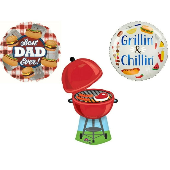 Grill Father's Day Birthday Party Balloons Decoration Supplies Cookout Picnic Gift