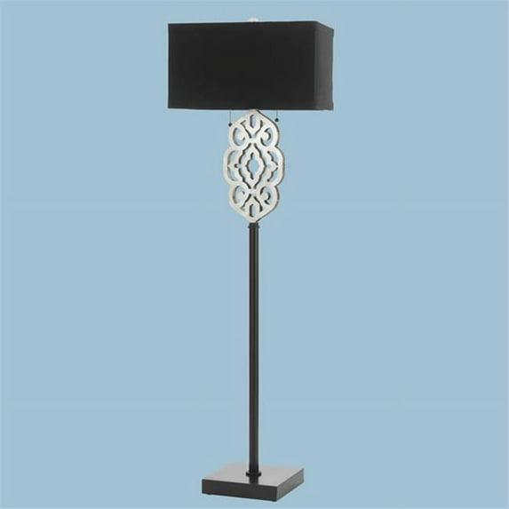 Grill Floor Lamp In Silver Foil