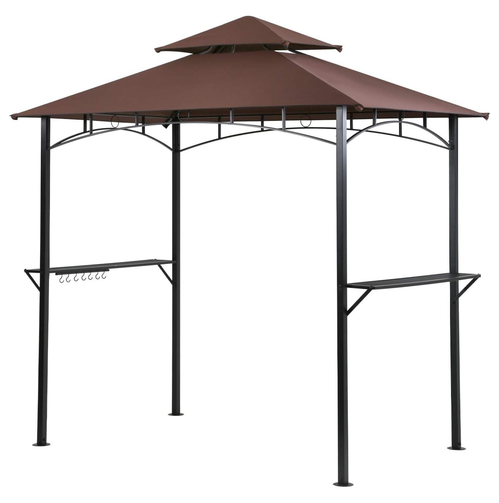 Grill Gazebo 8'x 5' Barbecue Canopy BBQ Gazebo Canopy Tent w/ Double
