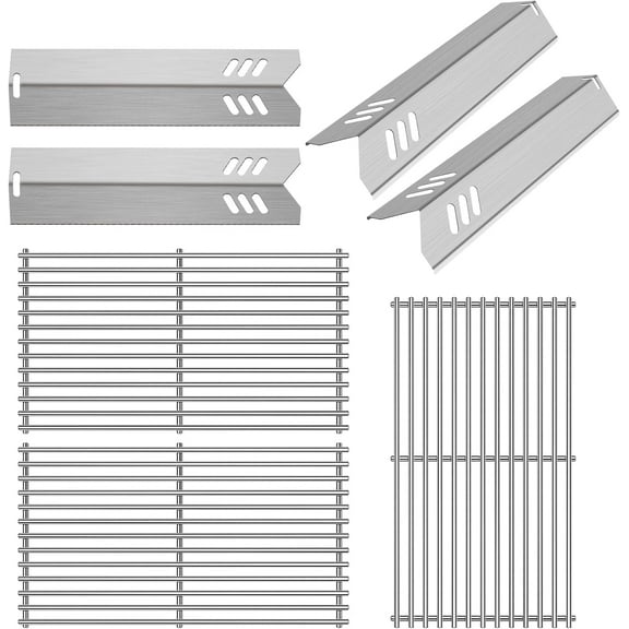 Grill Grate Parts for 4 Burner Grill, Grill Heat Plates Shield BBQ Gas Grill Replacement