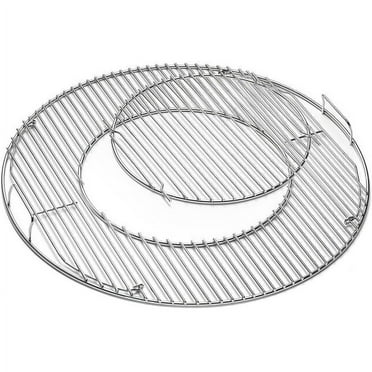 Grill Grate Replacement 8835 for Weber, Upgraded 22.5 Inch Charcoal Grills, Kettle, Performer, Master-Touch, Gourmet BBQ System Hinged Cooking Grate Grids 21.5" BBQ Stainless Steel for Weber