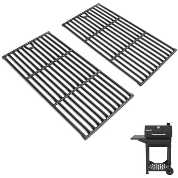 Grill Grates for Nexgrill 810-0025 Charcoal Barrel Grill Replacement Parts, Cast Iron Cooking Grate for Charbroil 463724514 463714514 463724511 463724512 FDDUO1024 Deluxe Charcoal Accessories