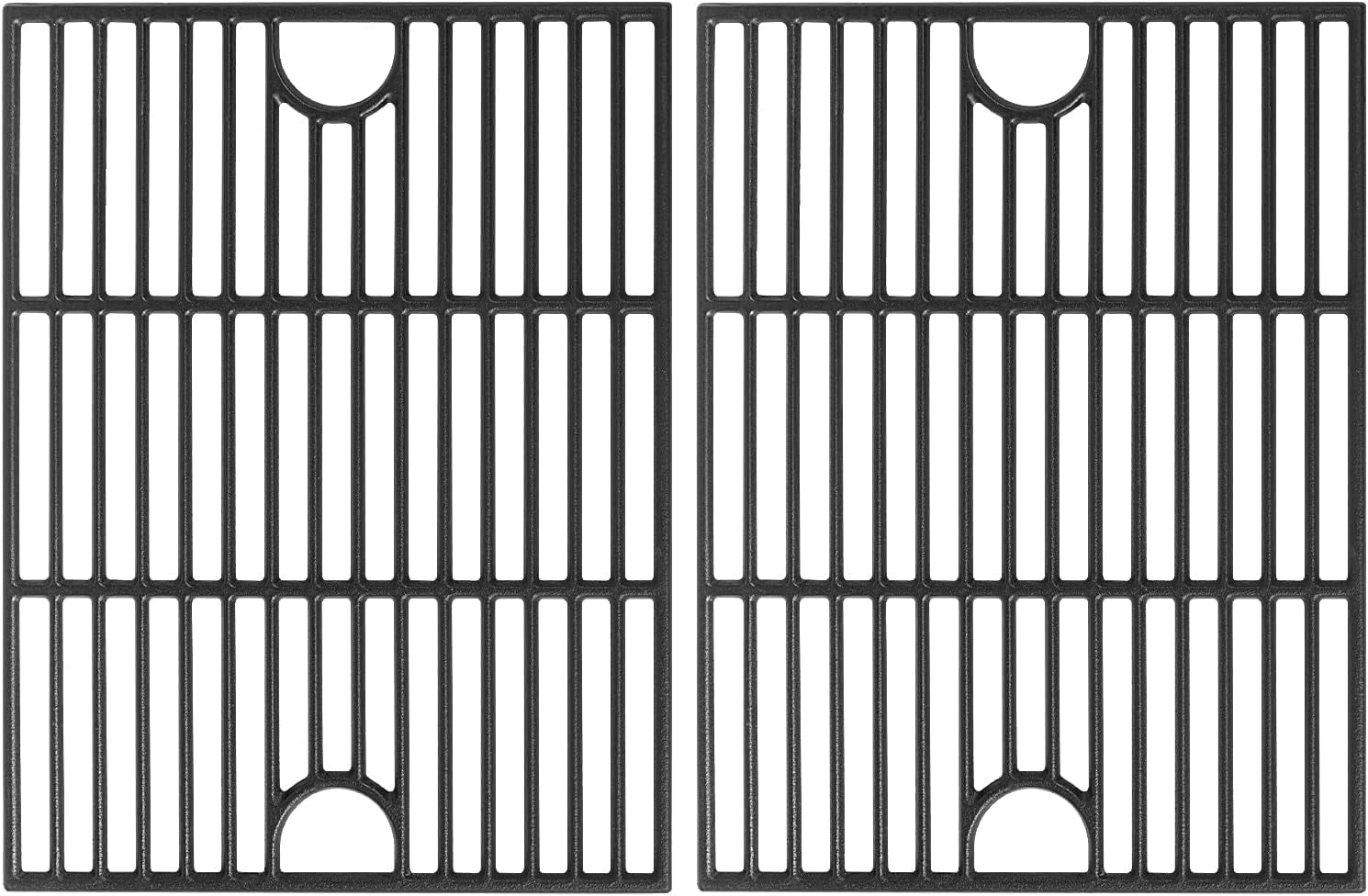 Matte Black Cast Iron Grill Grates Replacement, 17 x 26.5 Inches