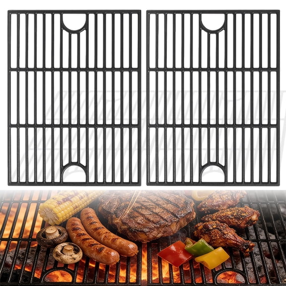 Grill Grates for Nexgrill Home Depot 720-0830H 720-0783E 720-0670C, 17 Inch Cast Iron Replacement Parts for Nexgrill 720-0888 720-0888N Charbroil 463241113 463446015 720-0670D, Master Forge 1010037