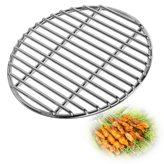 Grill Grates Replacement 15 Inch Round Heat-Resistant Stainless Steel Grill Grate, Portable Easy to Clean Baking Tray for Camping, Picnic, Garden