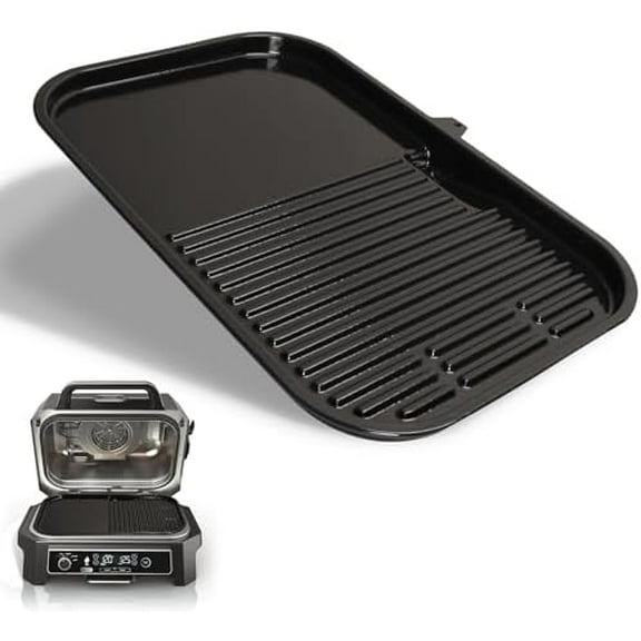 Grill & Griddle Plate for Ninja Woodfire Pro XL OG800/900 Series, XSKGRIDLXL Griddle for Ninja Woodfire Pro Connect XL OG951 OG850 OG952 Grill & Griddle Accessories, Thickened Cast Iron