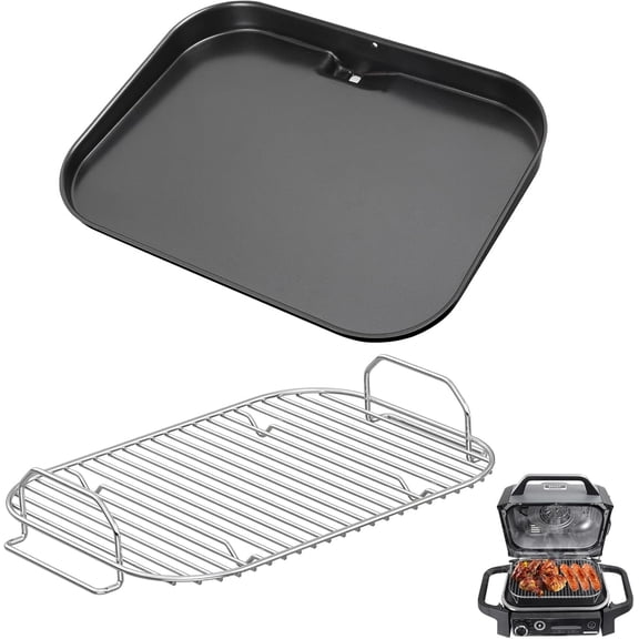 Grill Griddle Plate & Rack for 7 in 1 Woodfire OG700 Series Outdoor Grills, for OG701 OG751 XSKGRDPLT Woodfire Grill Flat Top Griddle Plate Accessories and Roast Rack